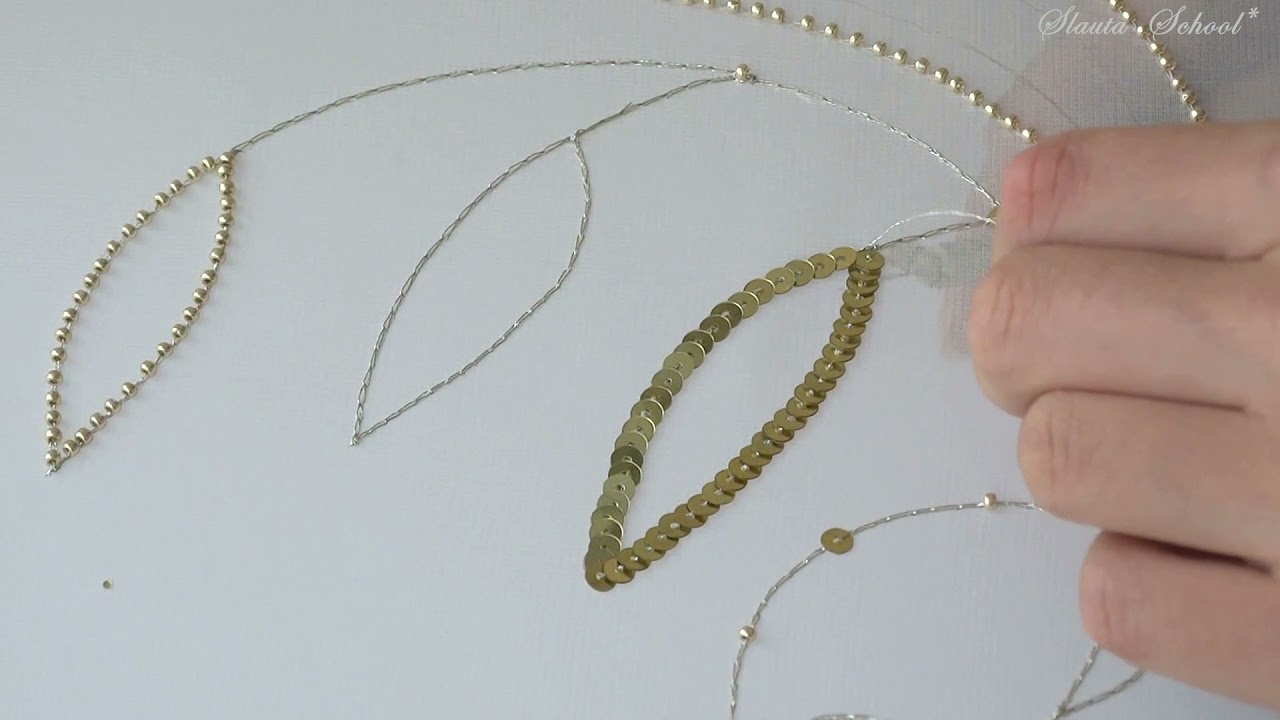 Lesson 4. Indian and French methods of embroidery with the sequins