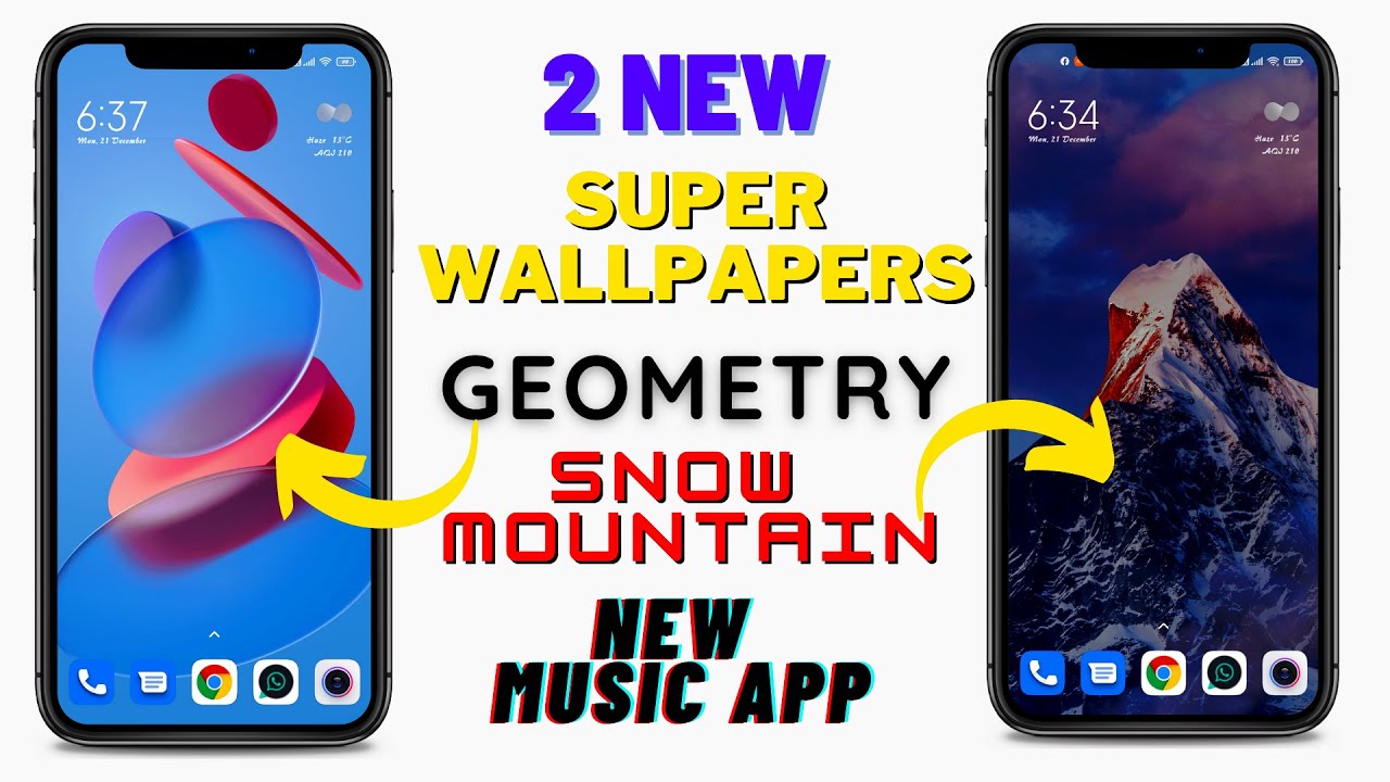 [ NEW ] MIUI 12 GEOMETRY & SNOW MOUNTAIN SUPER WALLPAPERS | MUSIC APP, ALWAYS ON DISPLAY UPDATE  🔥🔥🔥
