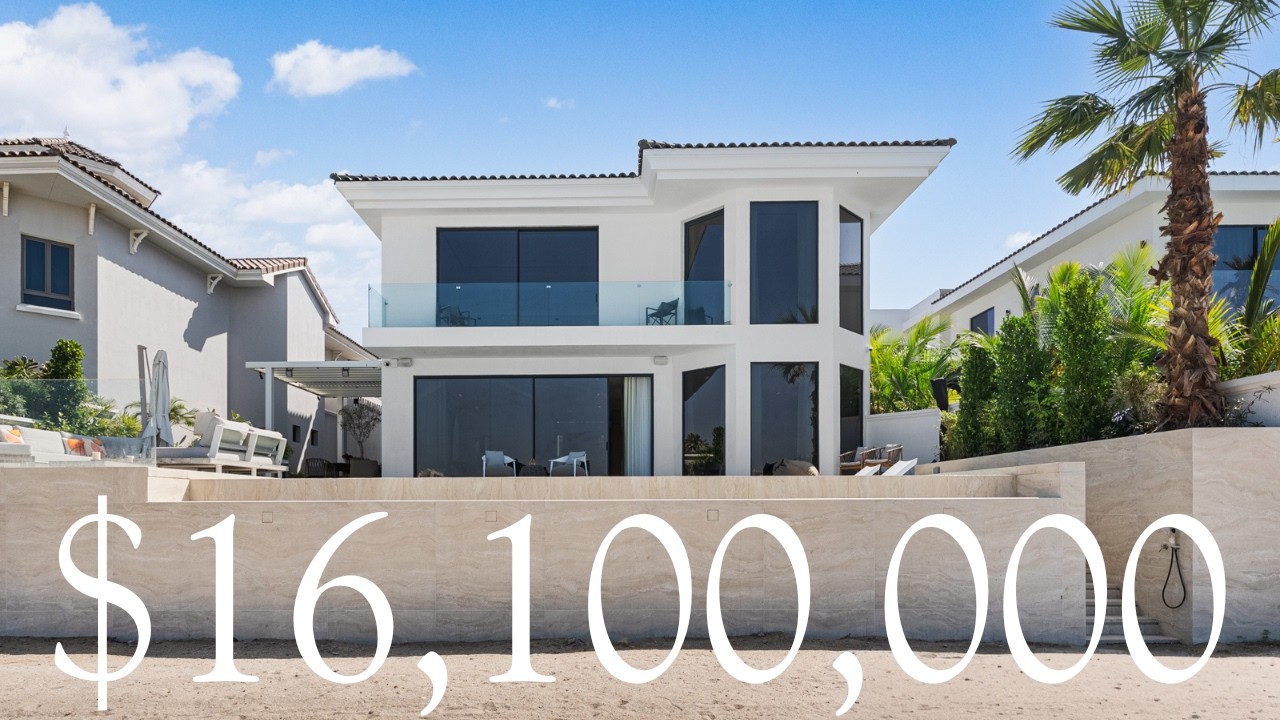 Inside a $16,100,000 Fully Remodelled Palm Jumeirah Beach Villa With Full Views Of The Ocean