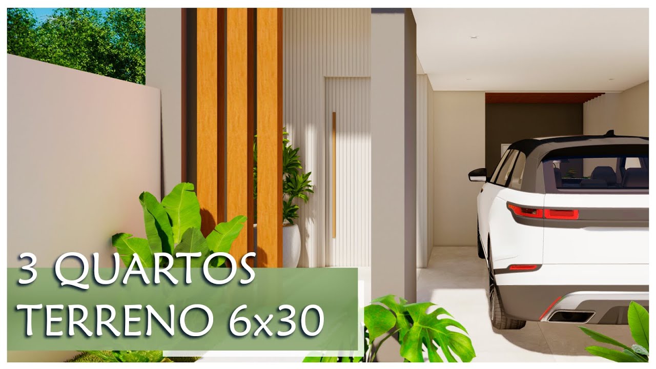 CASA ESTREITA C/ 3 QUARTOS | Terreno 6x30 - 125 m²