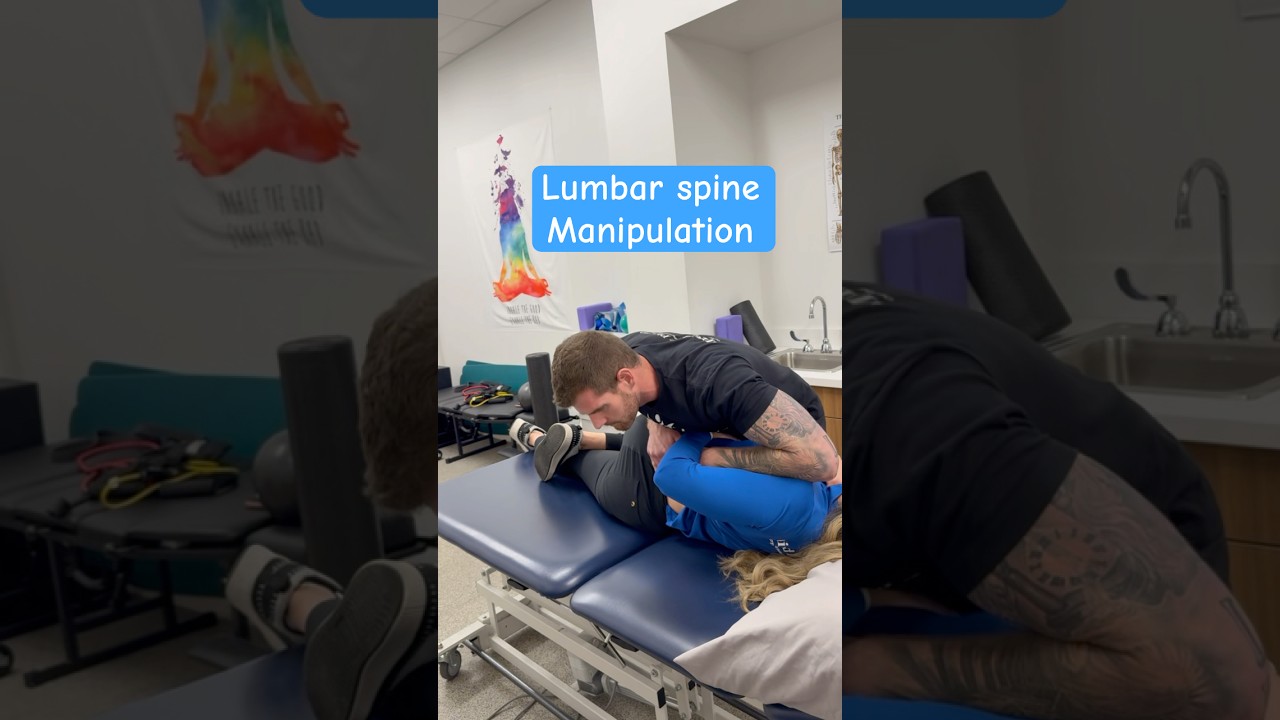 How to do a gapping manipulation for the lumbar spine #lowbackpain #chiropractor #physiotherapy