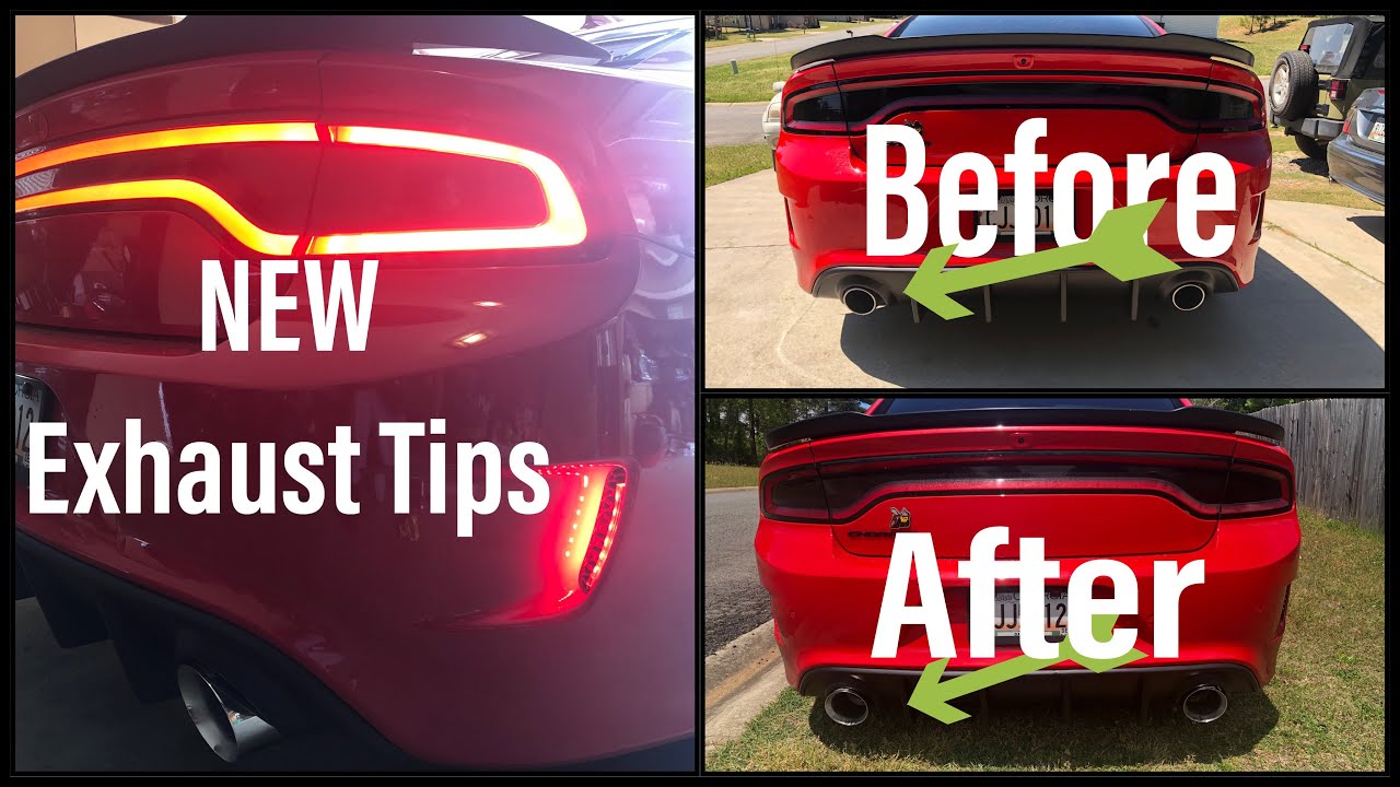 Carven 5 inch Exhaust Tips | Easy Dodge Charger Mod