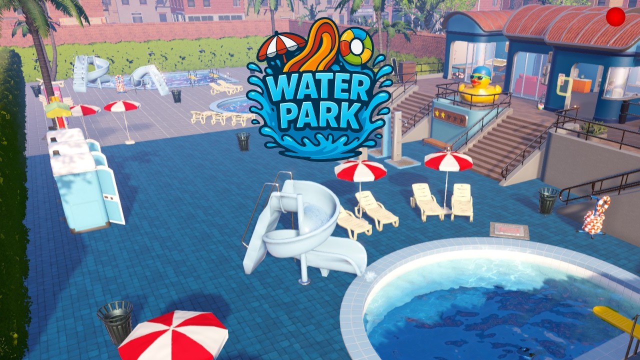 🔴【 Waterpark Simulator 】Run Panic too much to do!! 🔴