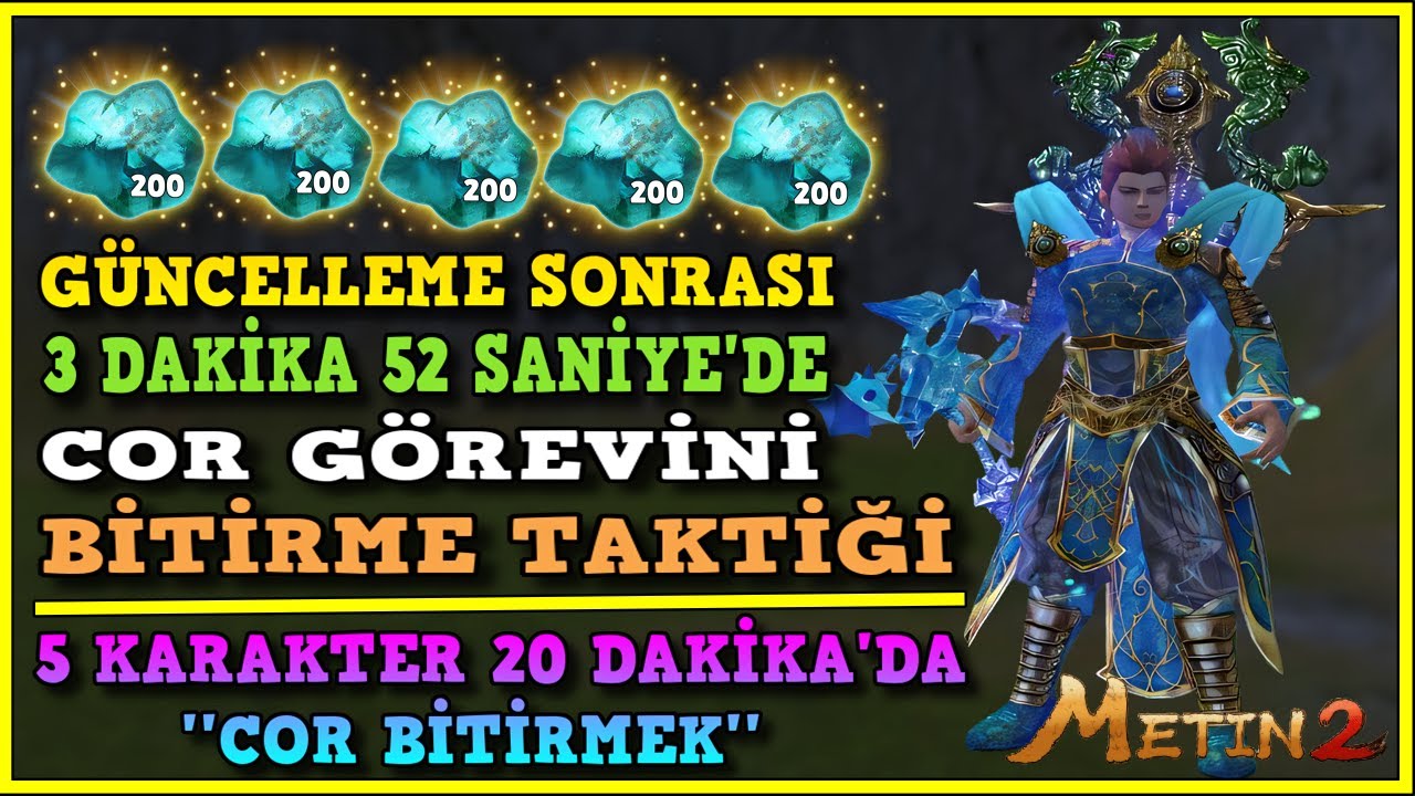 G&Uuml;NCELLEME SONRASI 3 DAKİKADA 52 SANİYEDE COR BİTİRME TAKTİĞİ!!! - Metin2TR Ruby #19 #metin2tr