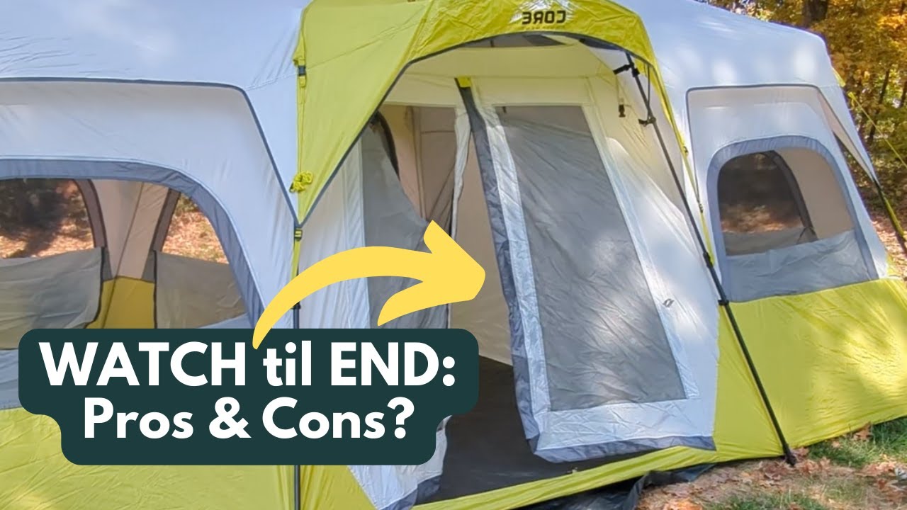 SETUP SPEED? Review and SETUP of the CORE 12 Person Instant Cabin Tent