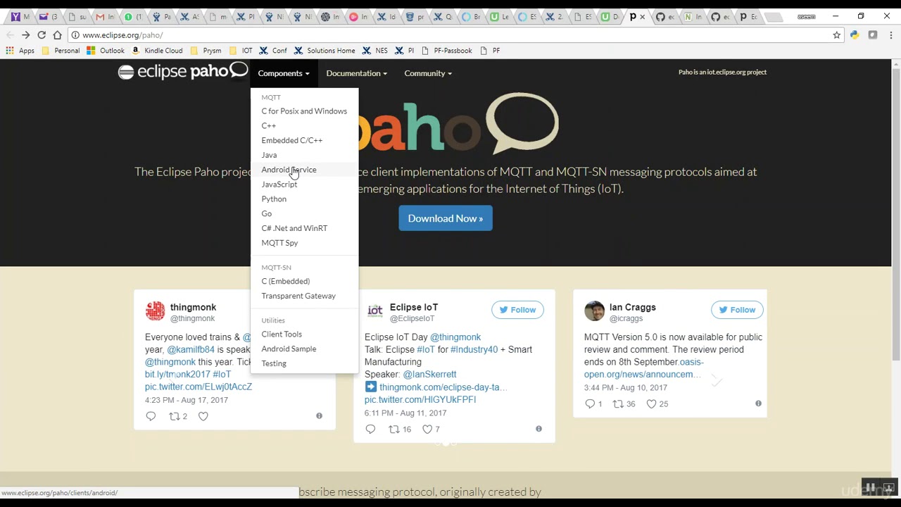 Develop MQTT Client Android App : Paho API and Jar Files