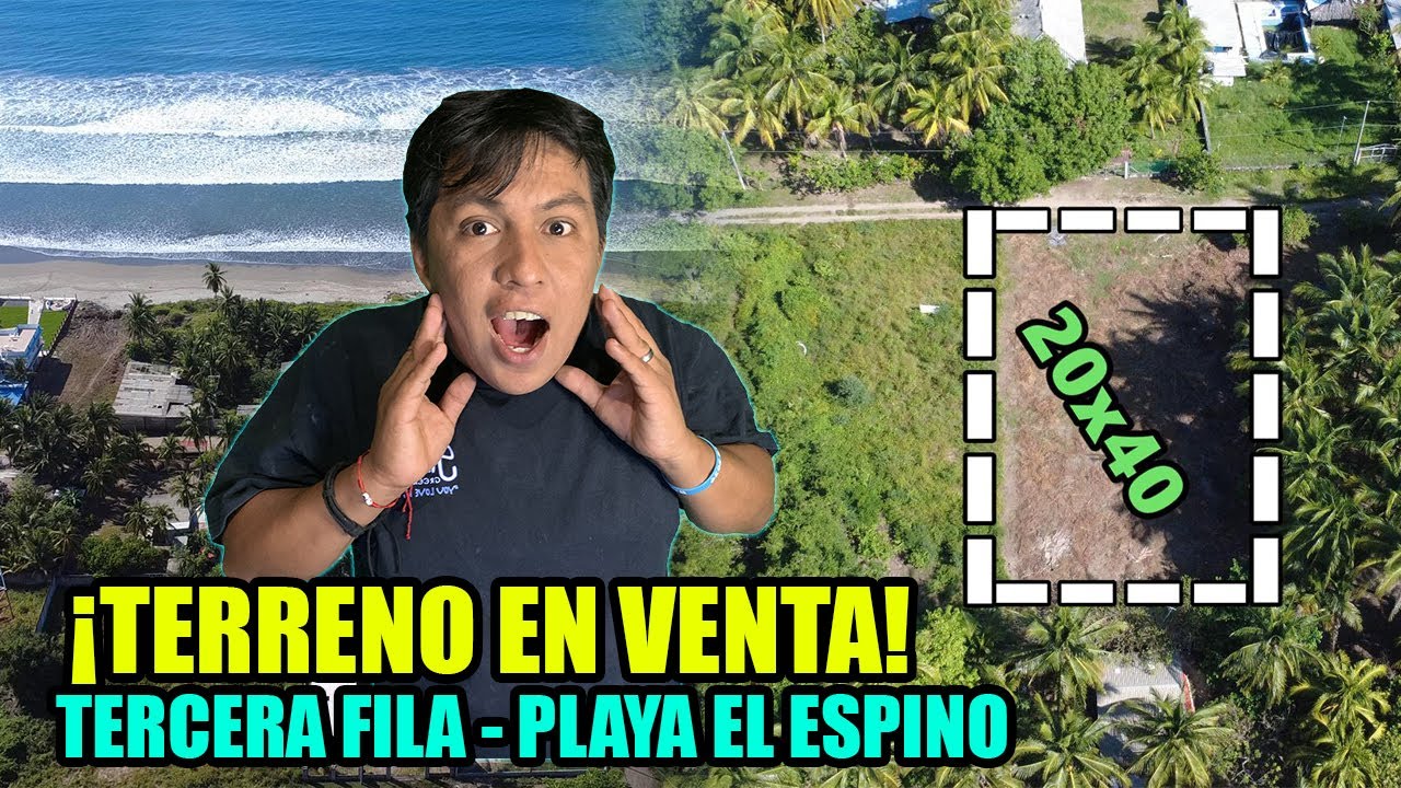 Vendo TERRENO BARATO en tercera fila de Playa El Espino, Usulutan con Acceso a luz y Agua