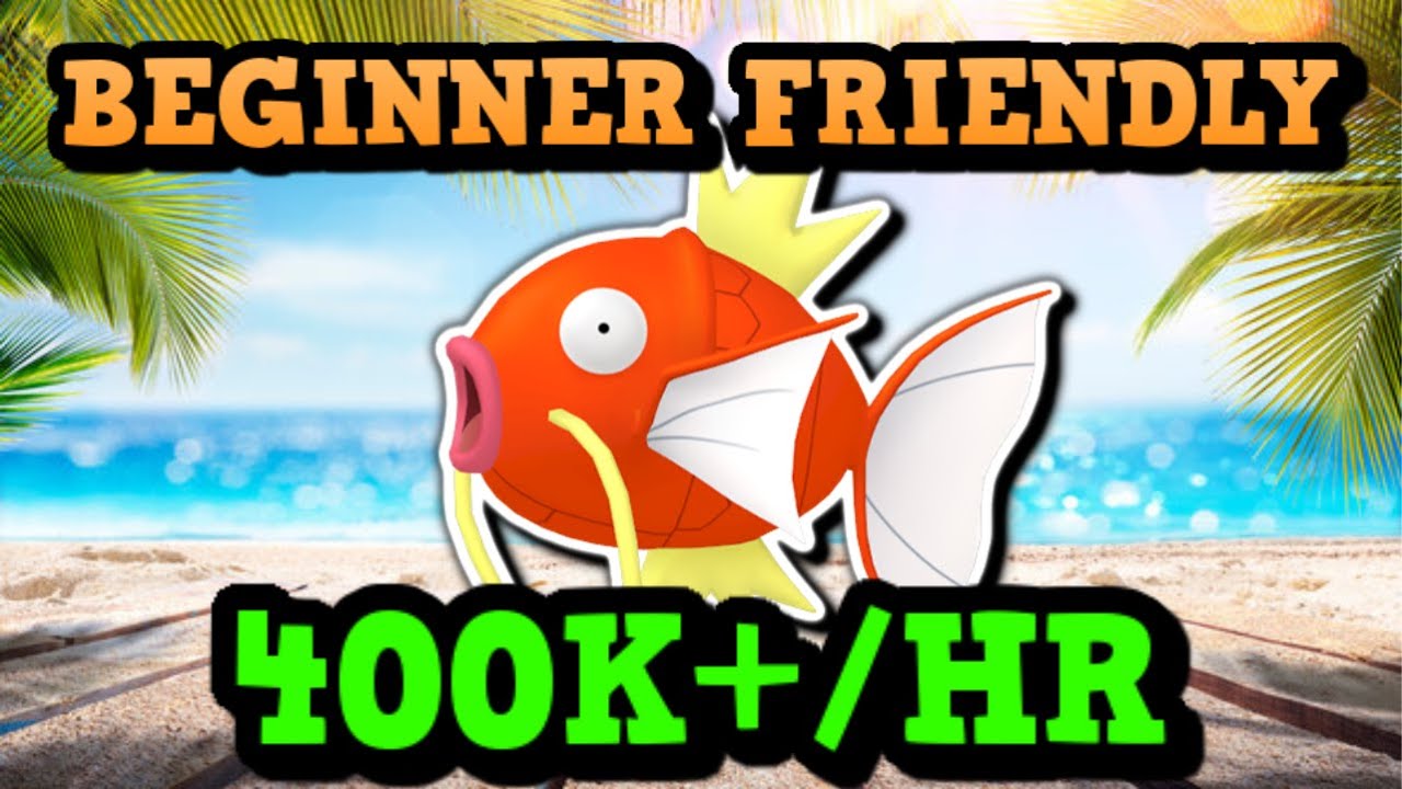 Making 400K+ Pokeyen An Hour Leveling Magikarps (PokeMMO Money Making Guide)