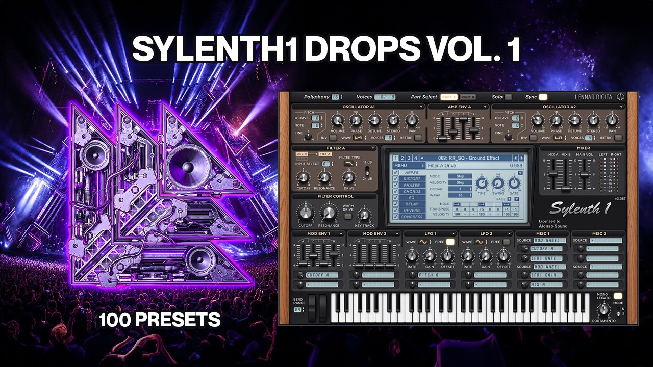 Sylenth1 Drops Vol. 1 (100 Presets) Hard Dance, Big Room, Techno, Trance, Mainstage | Revealed