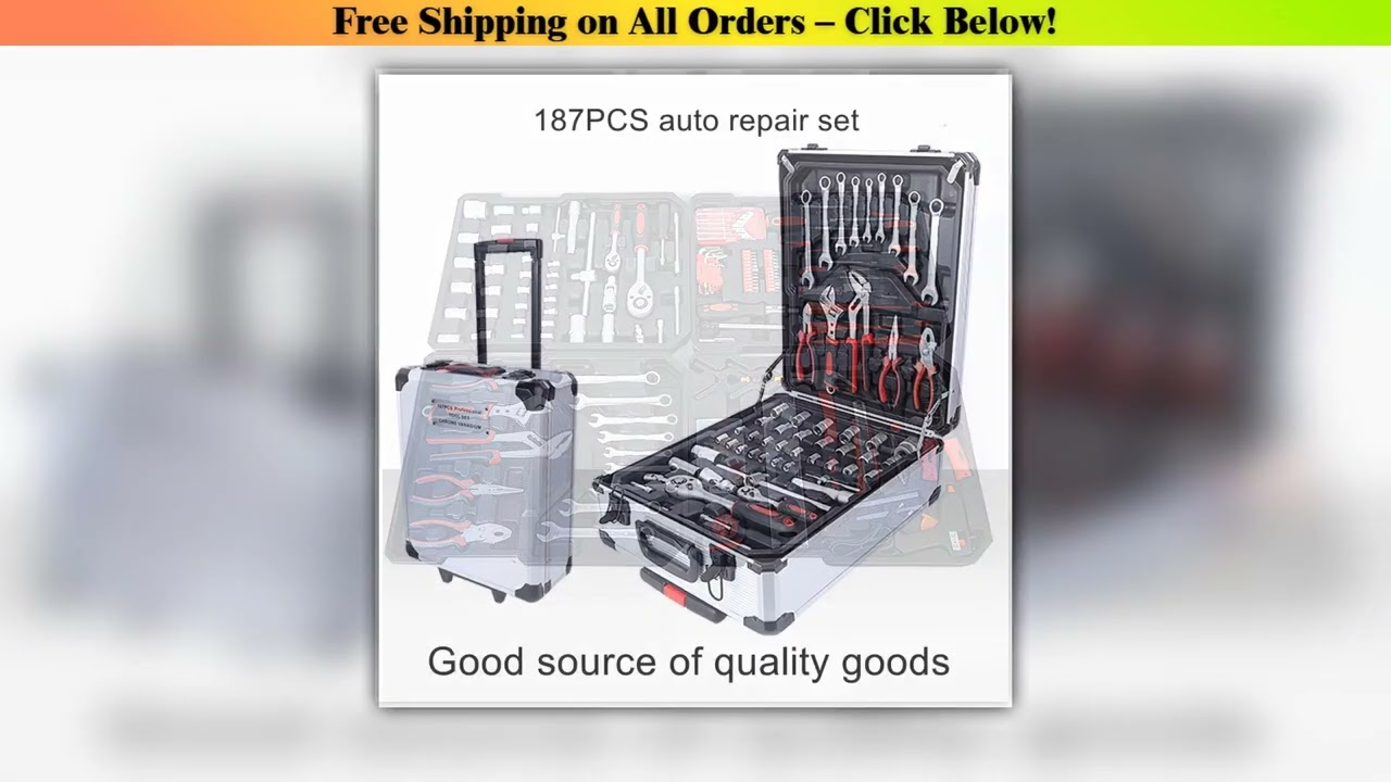 187-piece set of 399PC auto repair combination set of tools professional auto insurance car sleeve