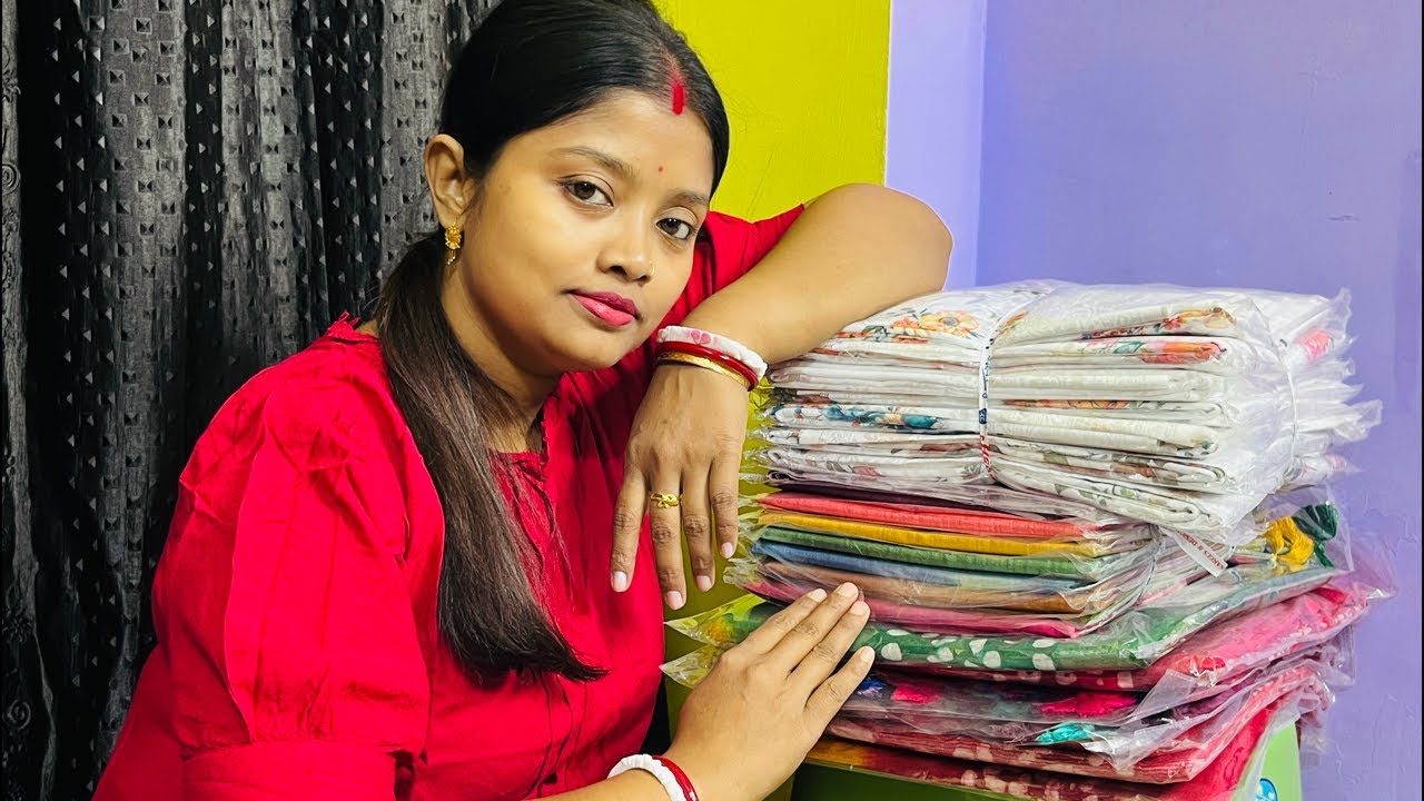 শাড়ি গো শাড়ি দারুণ চমকের শাড়ি নেবে চলে আসো🥰❤️Booking no 8167474914