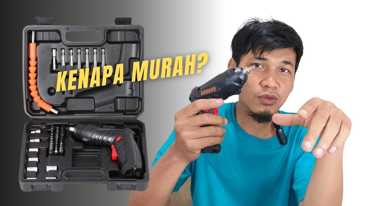Coba kualitas dan  kekuatan bor obeng baterai murah merek monqiqi. Bor elektrik cordless.