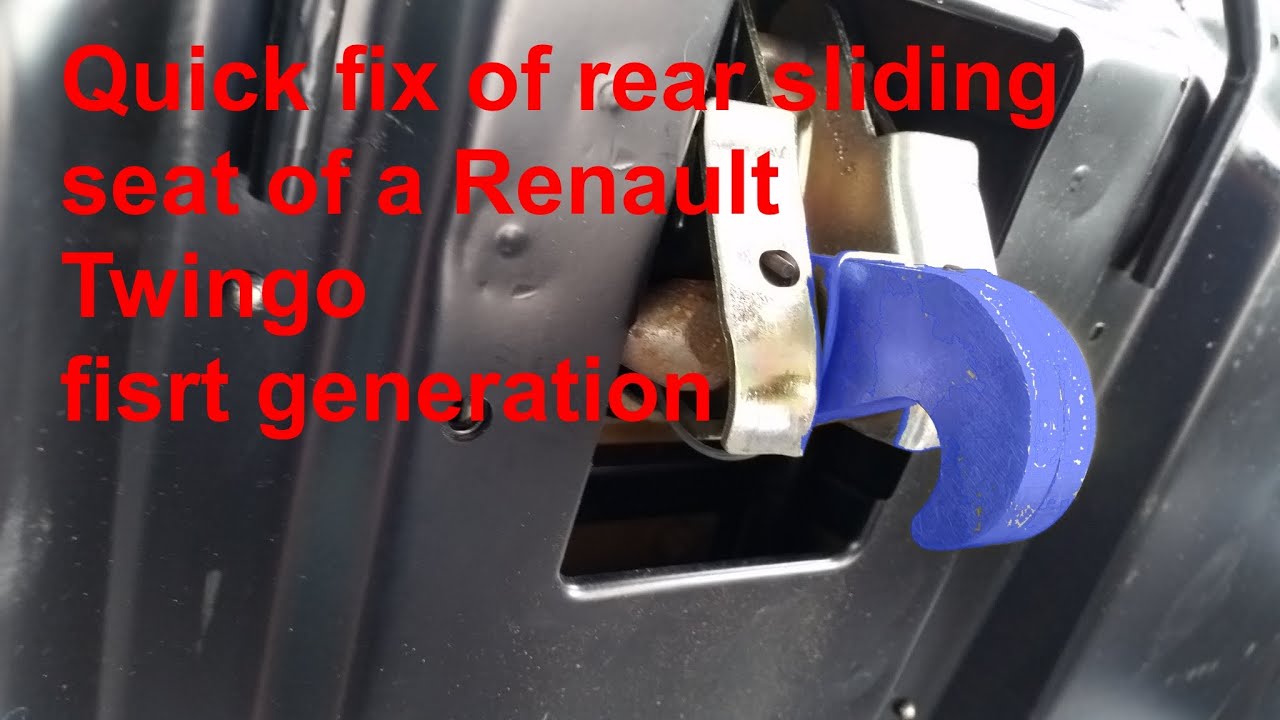 Quick fix of a rear sliding seat in a Renault Twingo