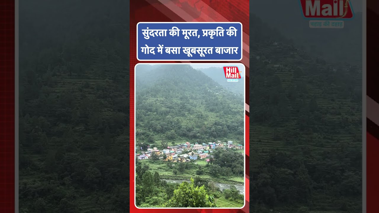 सुंदरता की मूरत, प्रकृति की गोद में बसा ये खूबसूरत बाजार देखिए! #nature #pahadi #uttarakhand