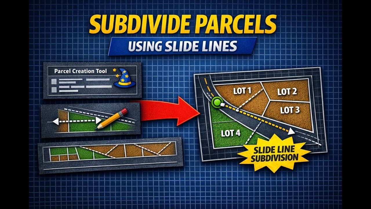 Subdivide Parcels Using the Parcel Wizard & Slide Lines