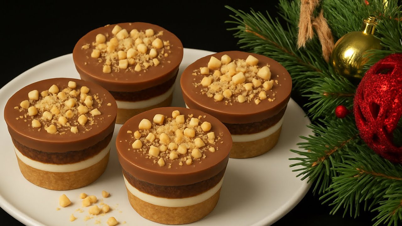 Ein schnelles, weihnachtliches Dessert ohne Backen, ohne Mehl und Eier.