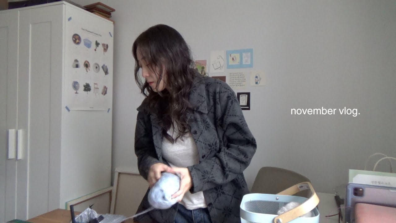 an introvert's november, lots of knitting, journaling, thrift finds, slow days, last bits of autumn