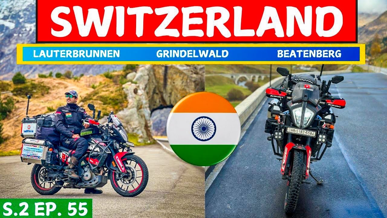 India to Switzerland Epic Journey on a Motorcycle continues | Grindelwald & Beatenberg | S.2 EP.55