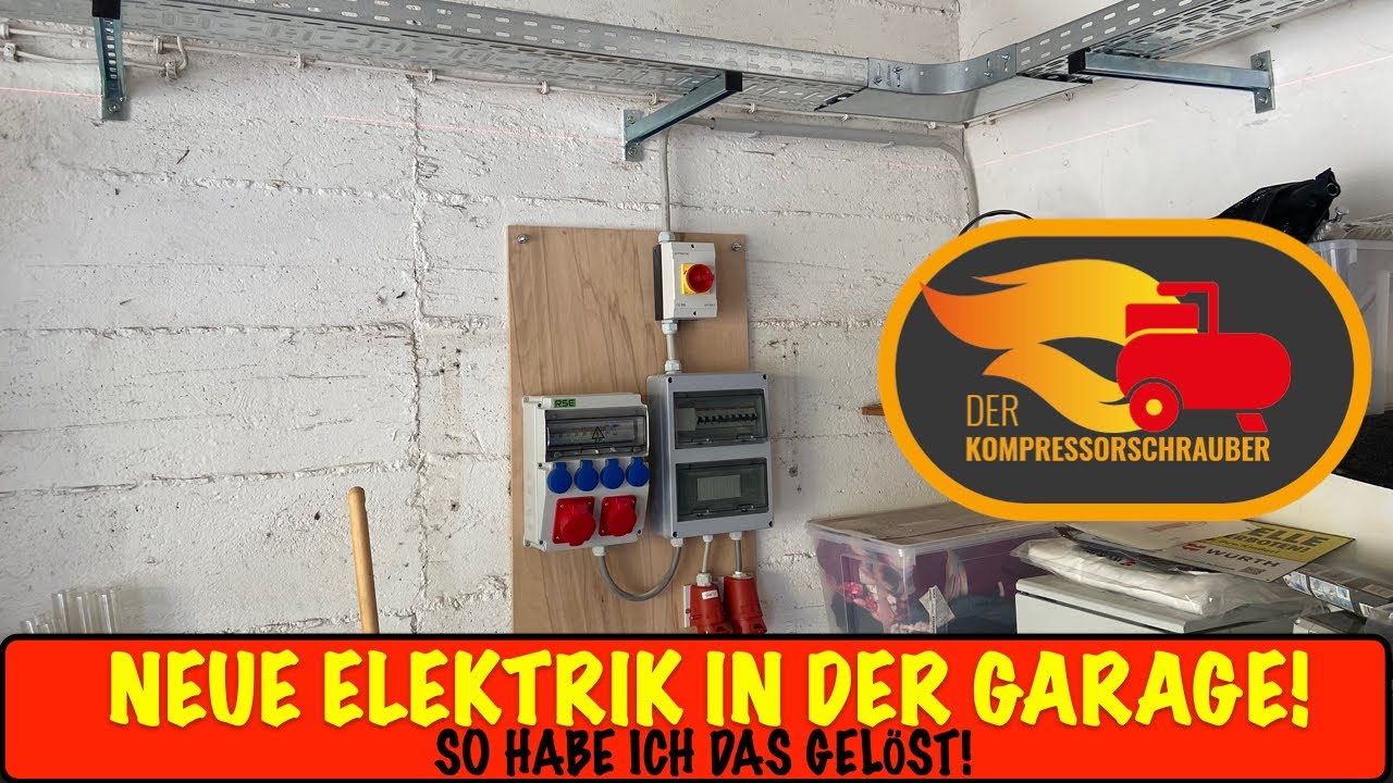 Neue Elektrik in der Garagen Werkstatt , so habe ich das gelöst!