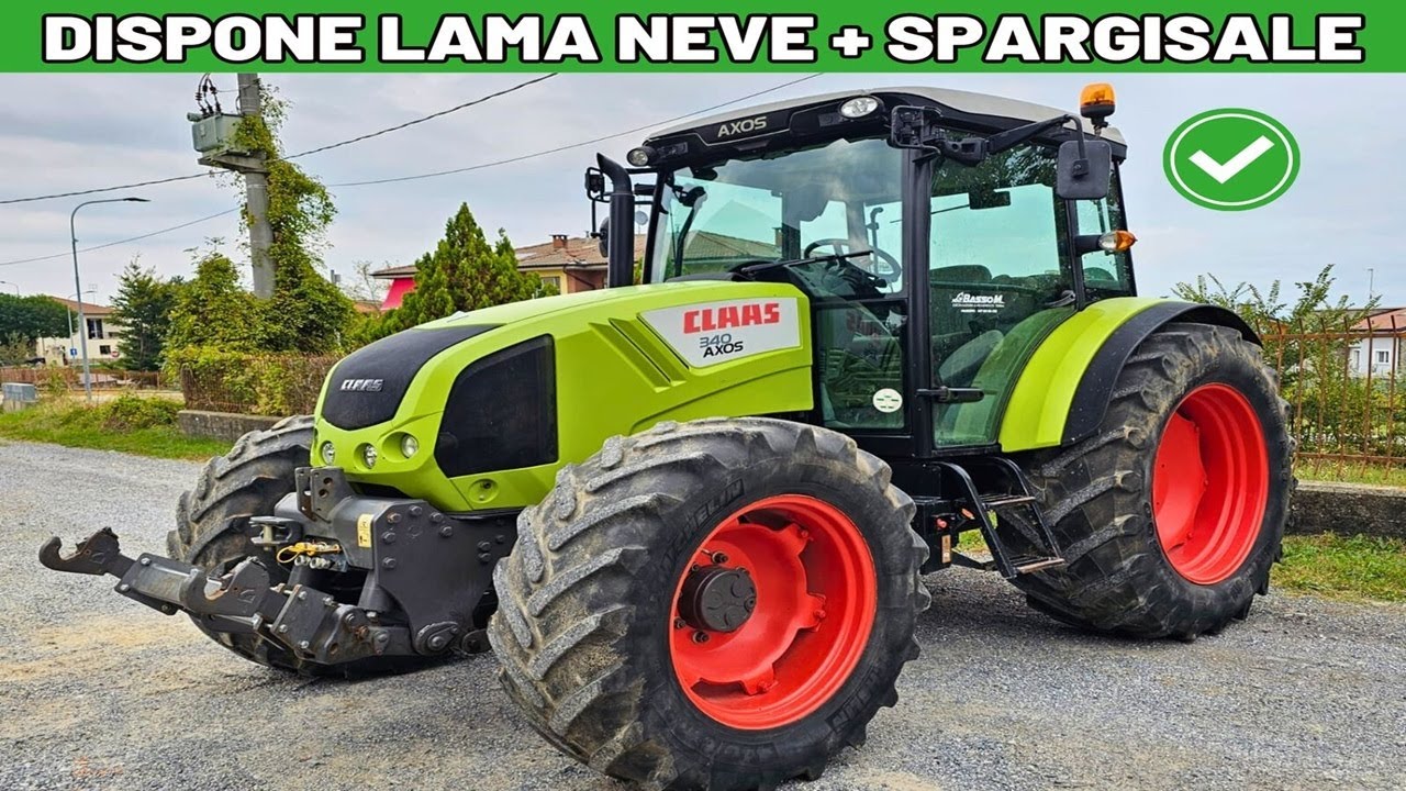 Trattore gommato Claas Axos 340 - 3800 H | LAMA GARNERO | SPARGISALE - Cod. BRCL2200