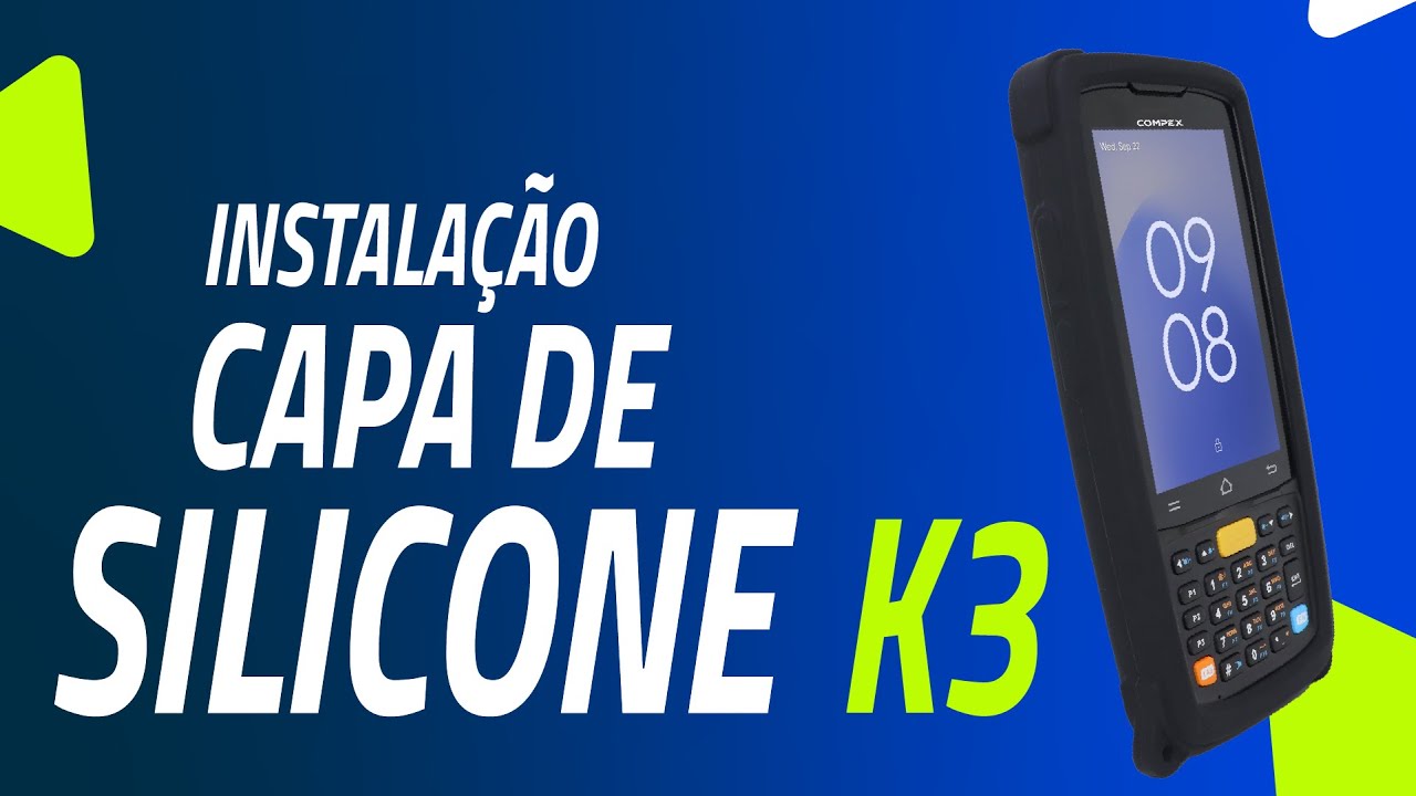 INSTALAÇÃO da CAPA DE SILICONE do coletor de dados K3 | Suporte Compex