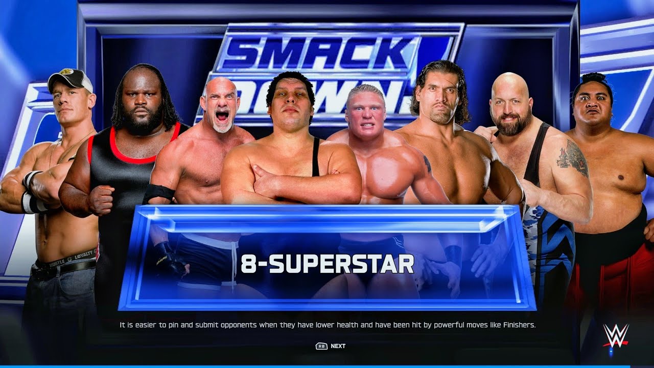 Andre Vs Lesnar Vs Khali Vs Big Show Vs Henry Vs Goldberg Vs Cena Vs Yokozuna - Elimination Battle 