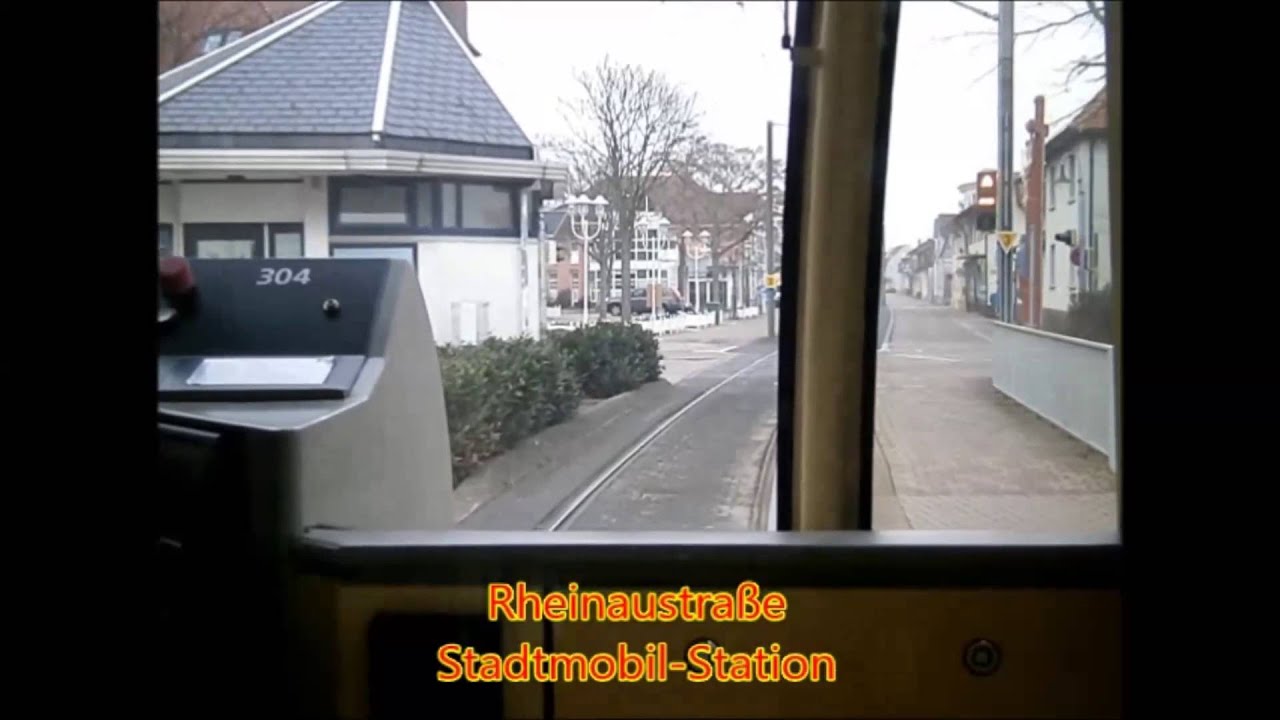 Tram Karlsruhe Linie S2 Mörsch-Karlsruhe-Spöck Teil 1/7