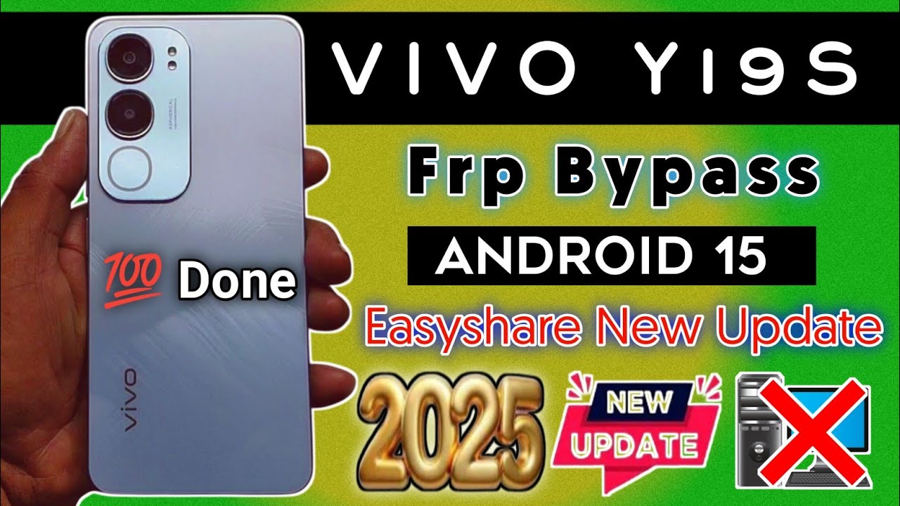 VIVO Y19S Frp Bypass Android 15 Without Pc | Android 15 VIVO Google Account Bypass | New Update 2025