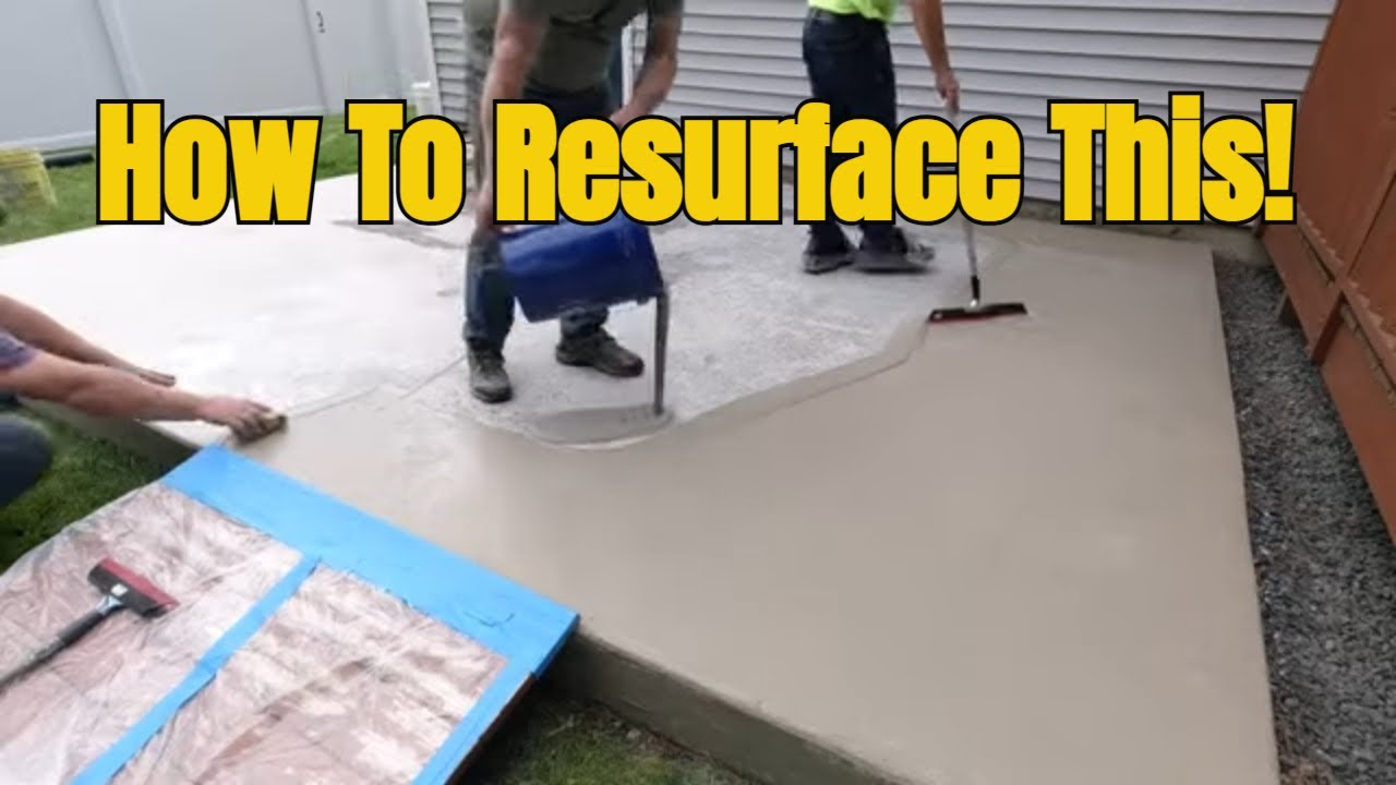 DIY Concrete Overlay Makes This Patio Look BRAND NEW!