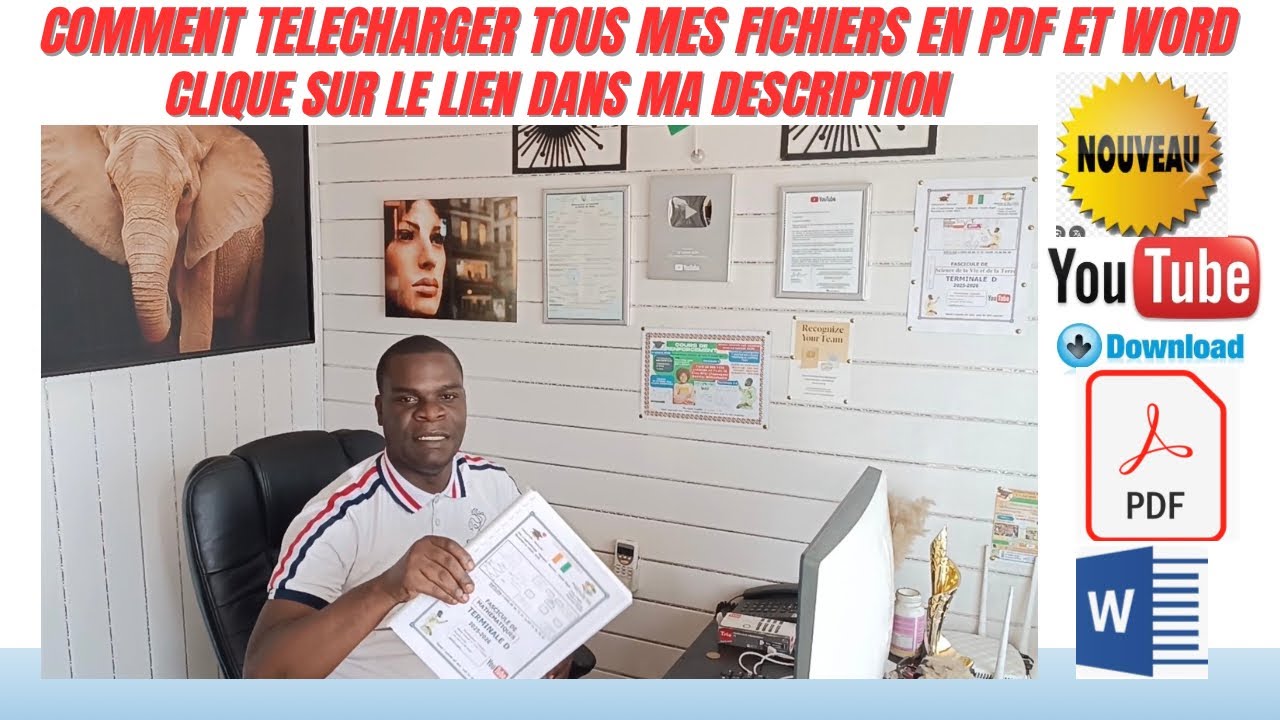 Comment Télécharger tous mes fichiers en PDF et Word YouTube (Annales et autres)