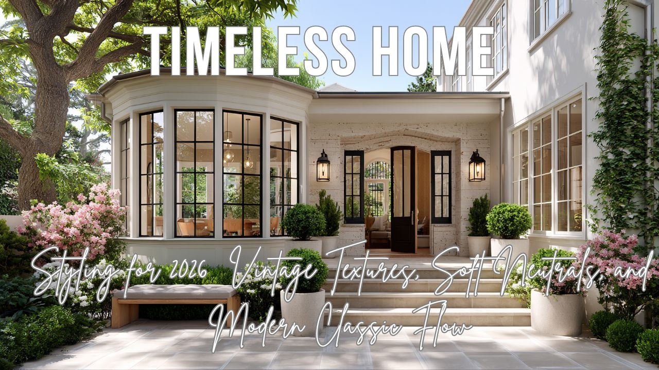Timeless Home Styling for 2026  Vintage Textures, Soft Neutrals, and Modern Classic Flow