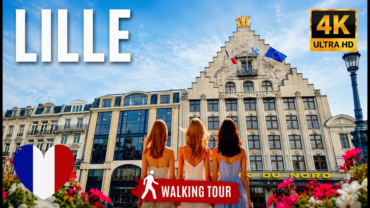 🇫🇷 Lille in 4K 🇫🇷 | Walking Tour of Northern France’s Hidden Gem (16m, 2025)