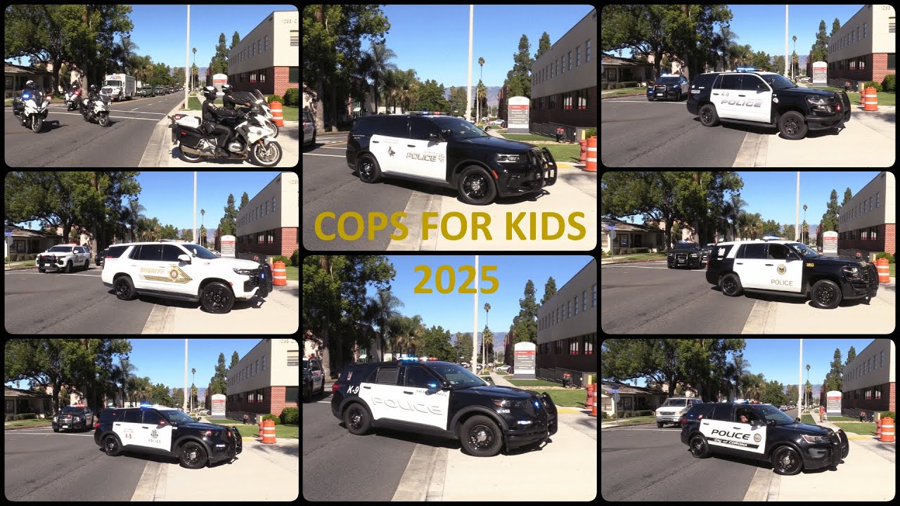 San Bernardino County Sheriff's- Cops For Kids Event 2025, Helicopter Arrivals & Code 3 Run