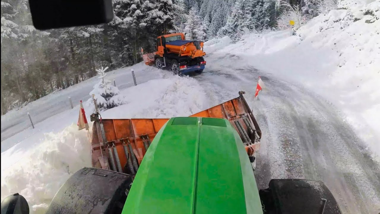 A Day in the Winter Wonderland: Snow Plows on Mountain Passes!