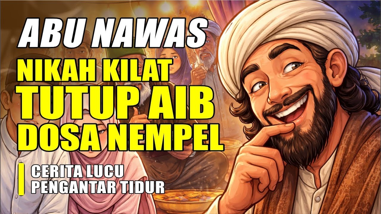 ABU NAWAS NIKAH KILAT TUTUP AIB DOSA NEMPEL 😱 || CERITA LUCU PENGANTAR TIDUR – SEJARAH ISLAM