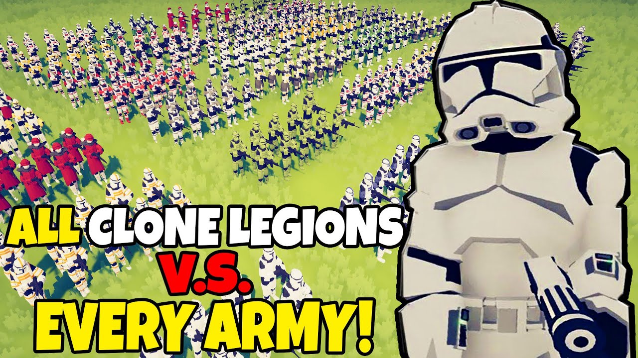 ALL Clone Trooper Legions VS EVERY TABS ARMY! - Totally Accurate Battle Simulator: Star Wars Mod