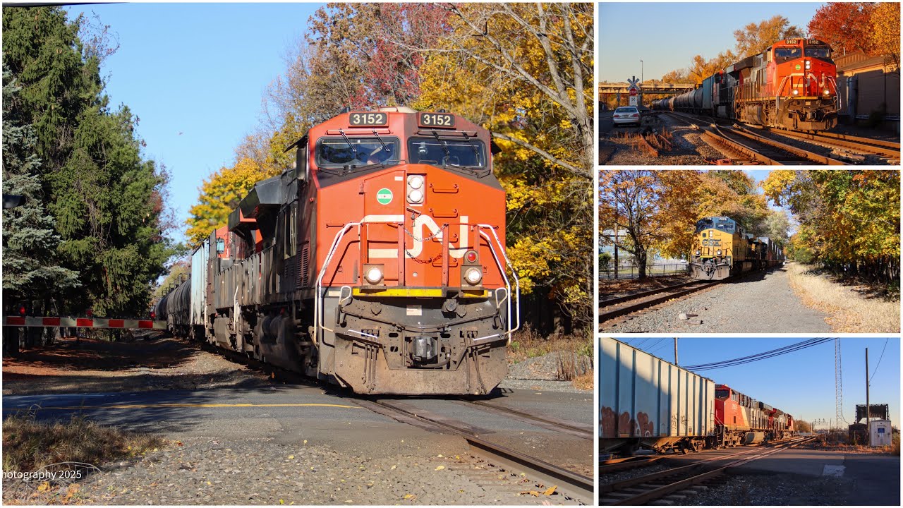 Nice Fall Outing CSX’S River Subdivision ft. Mini Chase with CN Power Leading CSX B705 11/04/25