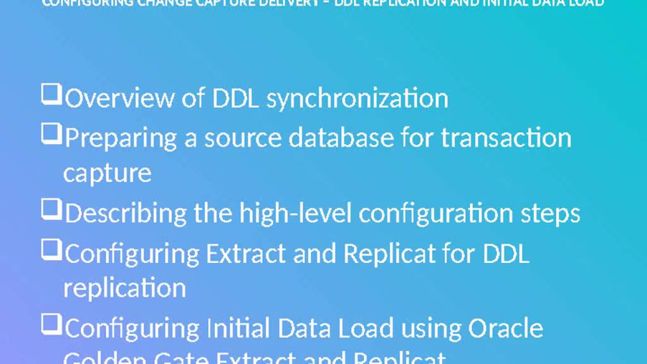 Oracle Golden gate Online TRAINING