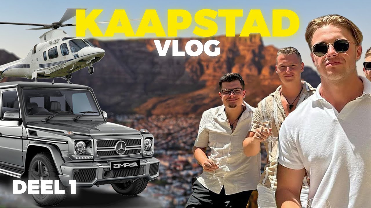 ZWEMMEN MET HAAIEN EN HELIKOPTER VLUCHT IN KAAPSTAD! | Merlijn The Trader EP1