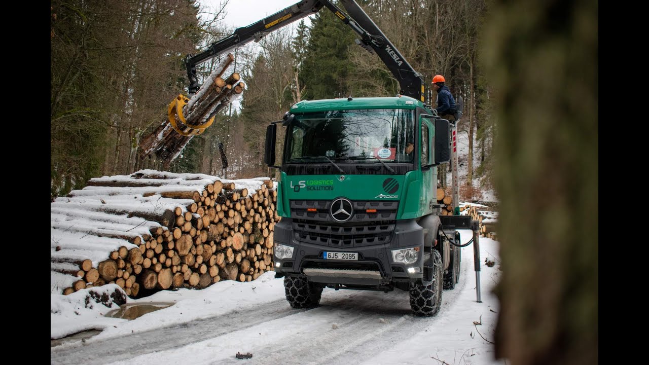 Timber Trucking in the Czech republic with Mercedes Benz Arocs 3351