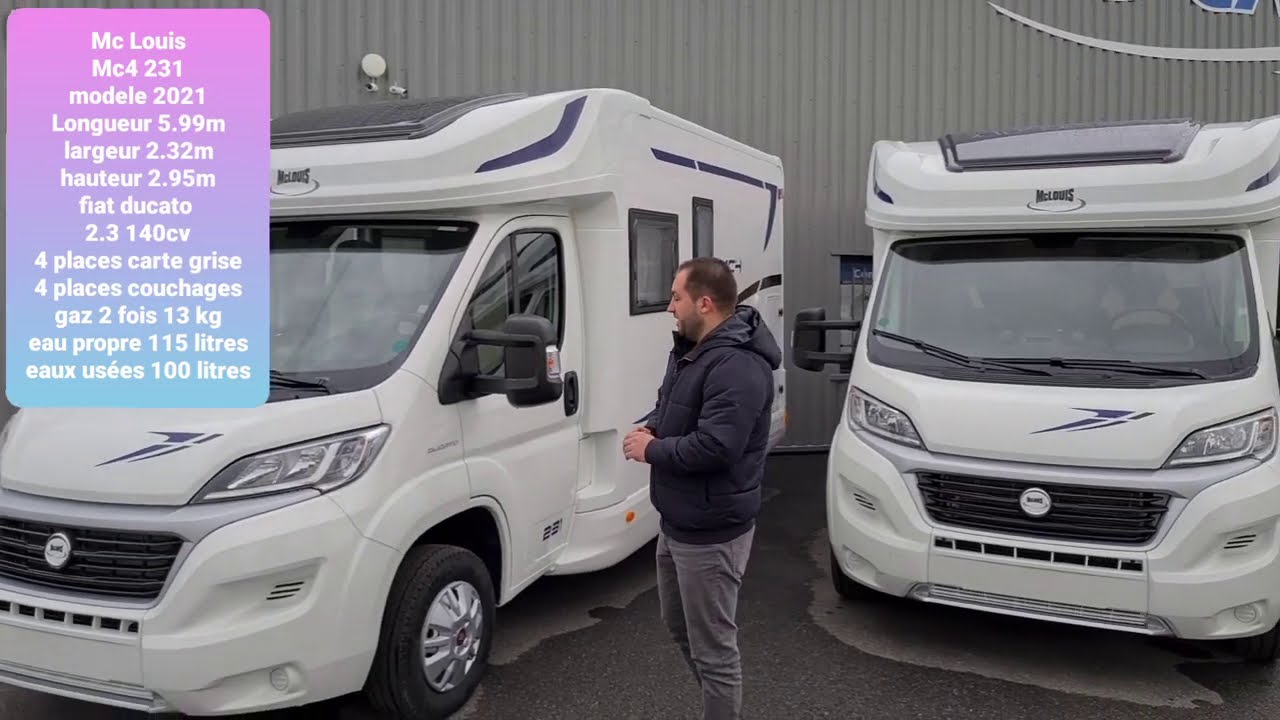 Présentation Camping car compact  Mc Louis mc4 231  yoann et michaël camping car 38