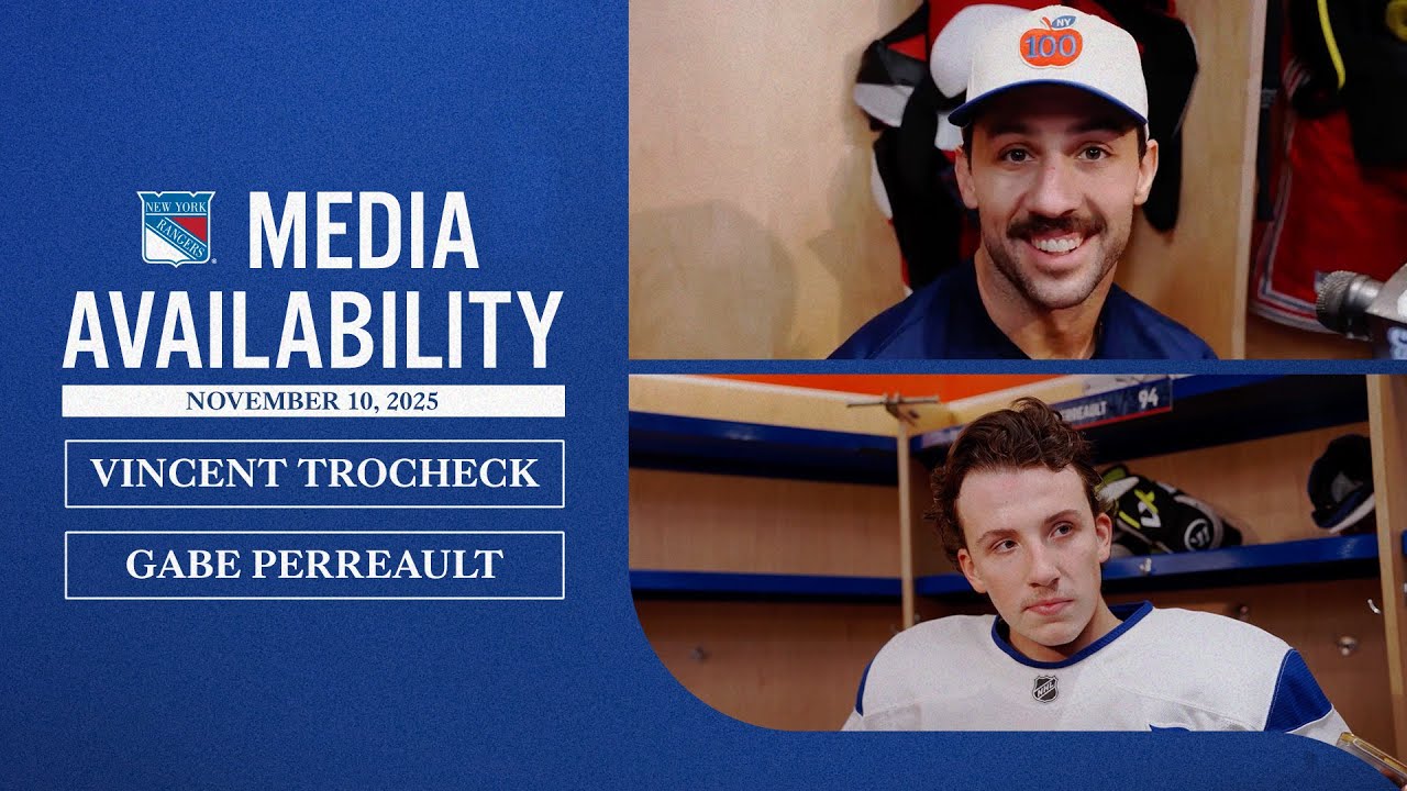 NYR vs NSH: Vincent Trocheck & Gabe Perreault Pregame Media Availability | Nov. 10, 2025