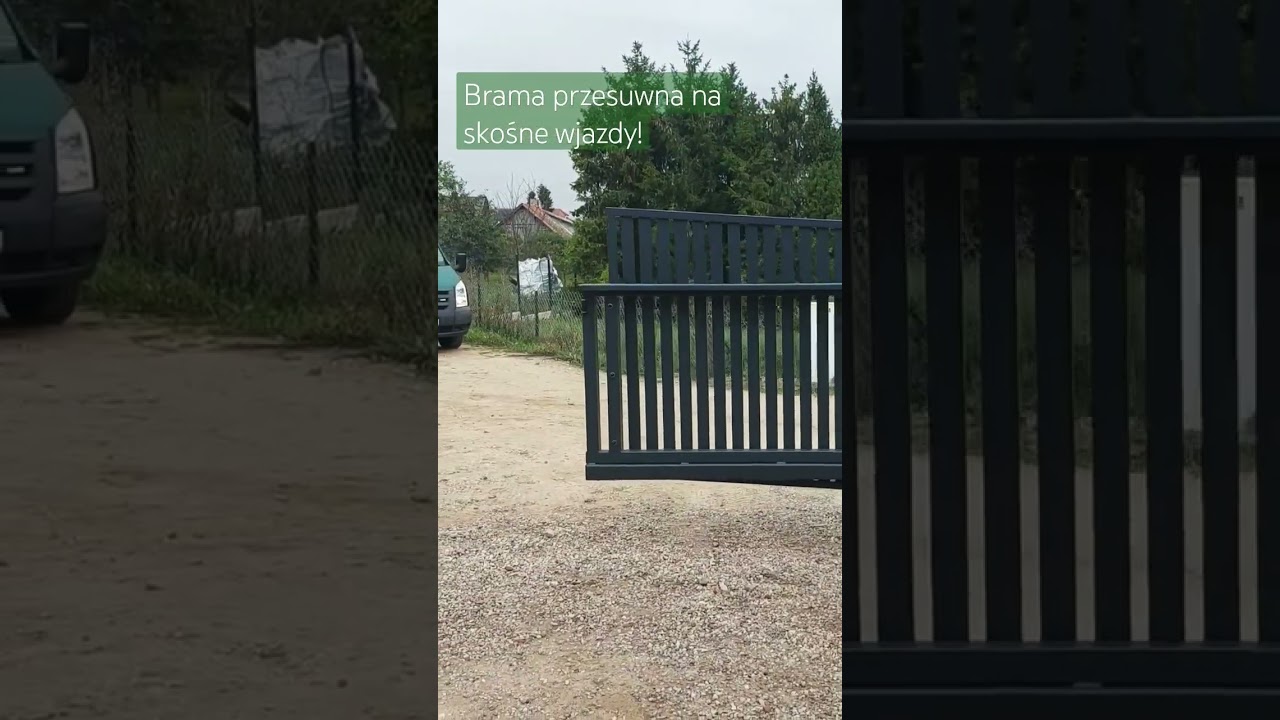 Brama na skośny wjazd!#nowoczesne #ogrodzenia #bramy #reiter #gdansk #pomorskie