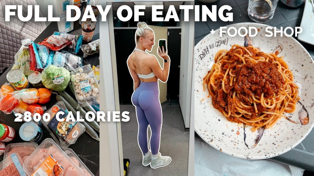 ASDA FOOD SHOP & FULL DAY OF EATING | 2800 Calories, Online Fitness Coach & High Protein