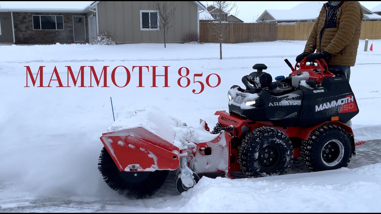 Ariens Mammoth 850 With Broom (In Action)