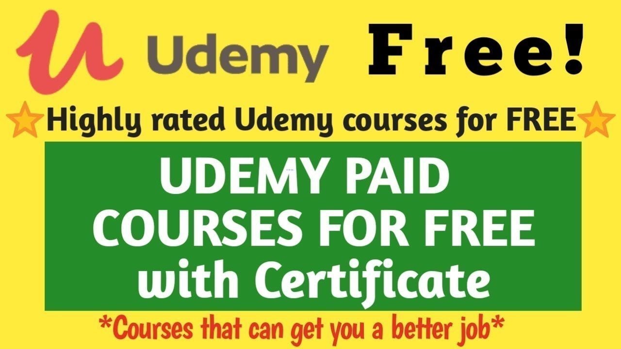 Udemy Free Courses Online with Certificate | Udemy Coupon Code 2021  [100% OFF Coupon] (2021-05-11)