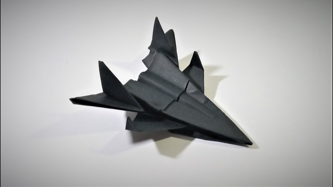 طريقة عمل طائرة حربية من الورق فن طي الورق ( Origami )