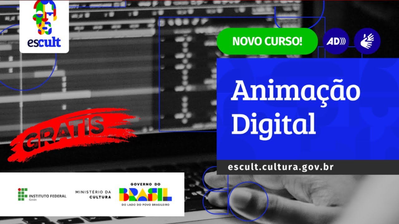 MinC abre inscri&ccedil;&otilde;es: Anima&ccedil;&atilde;o Digital online, 60h, GR&Aacute;TIS e com certificado