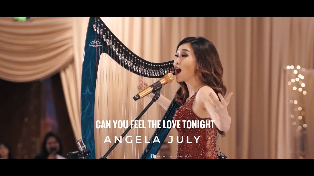 ANGELA JULY | Can You Feel the Love Tonight (Vocal and Harp Live Performance)