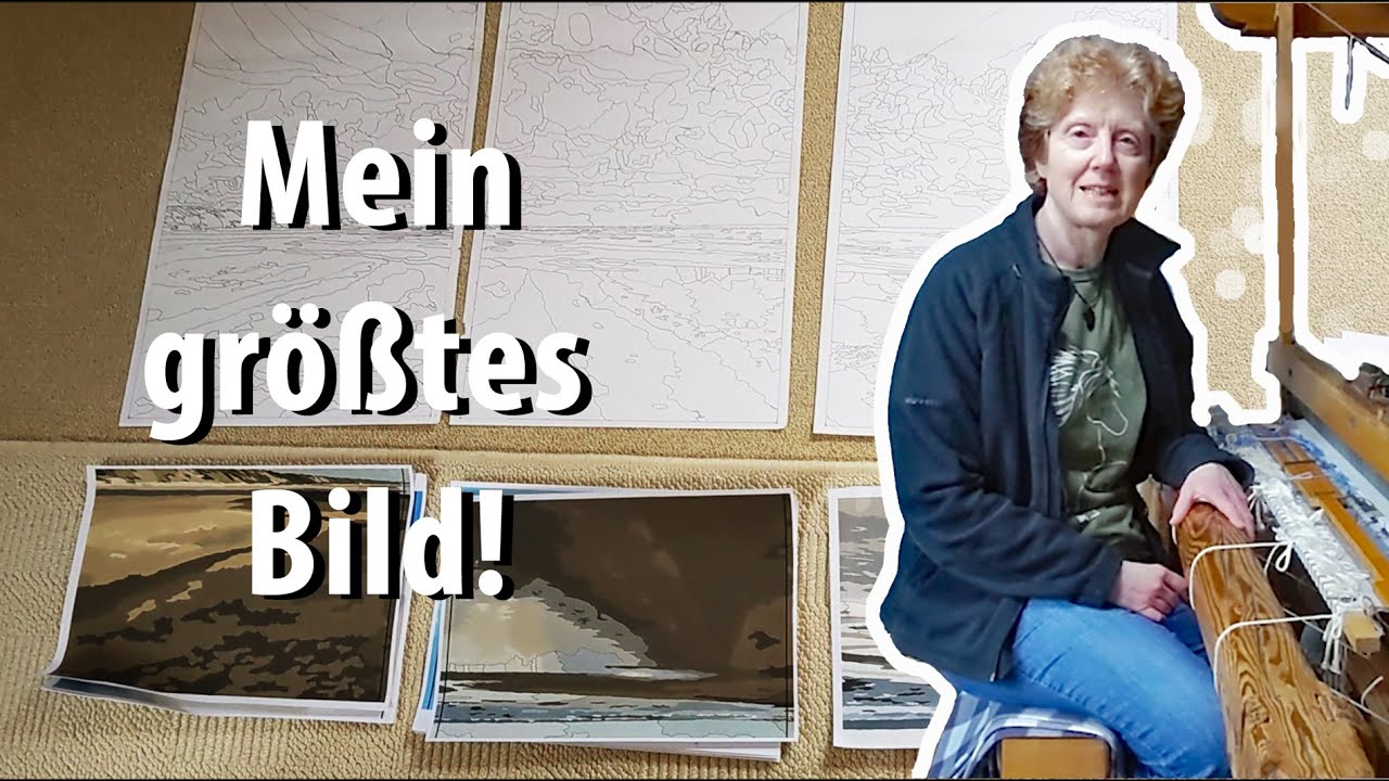 Ich webe das größte Bild, das ich je gewebt habe - Kunst vom Webstuhl #weben #künstlerin #strand